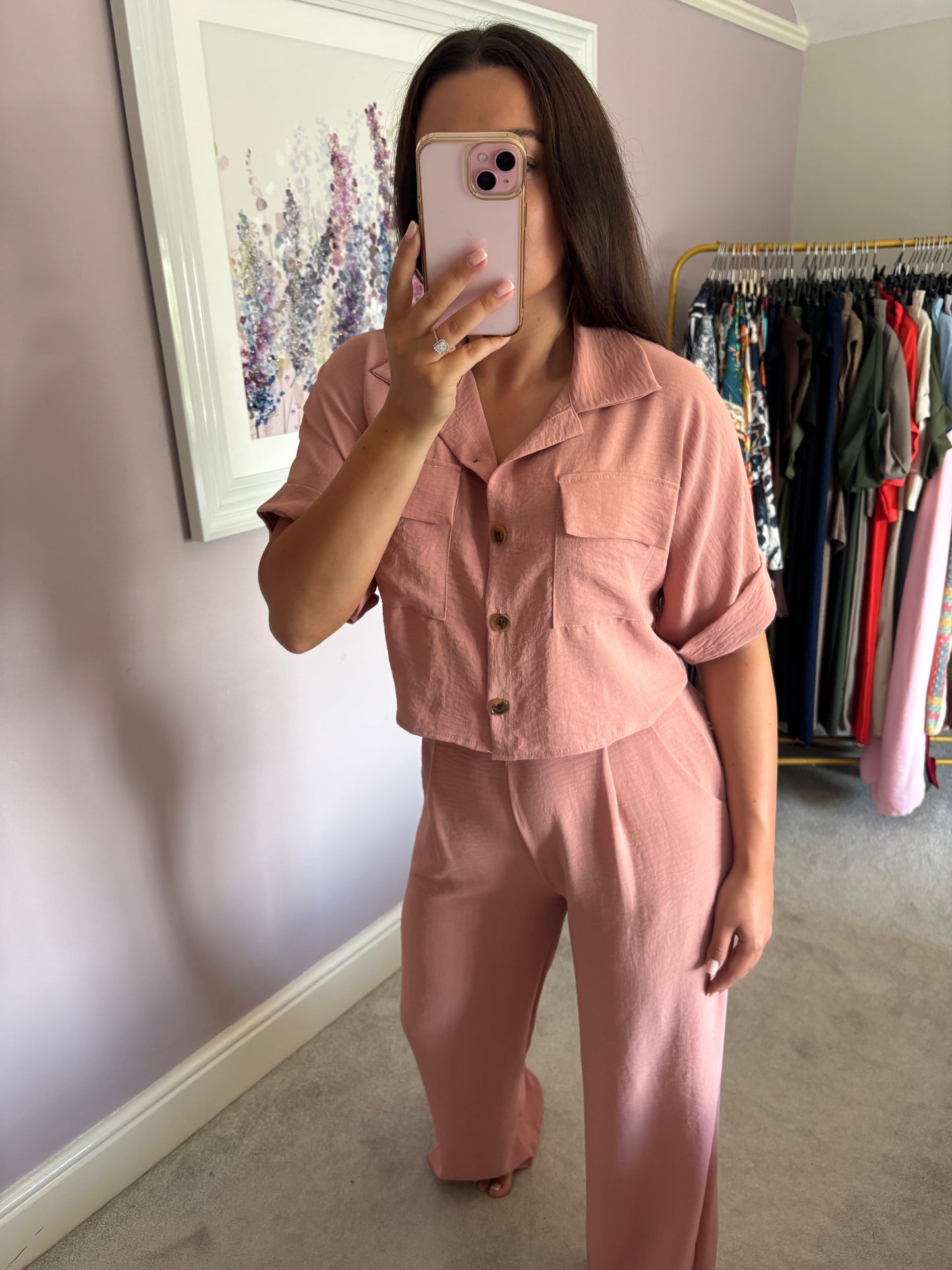 Cropped Loungwear set - pink