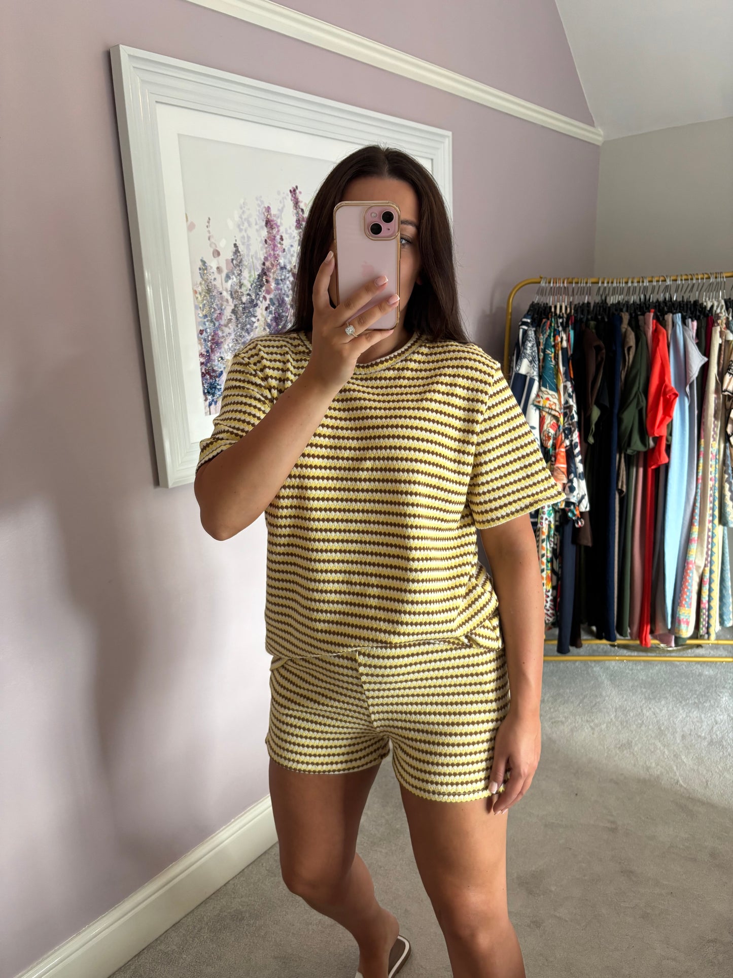 Short and shirt set - yellow