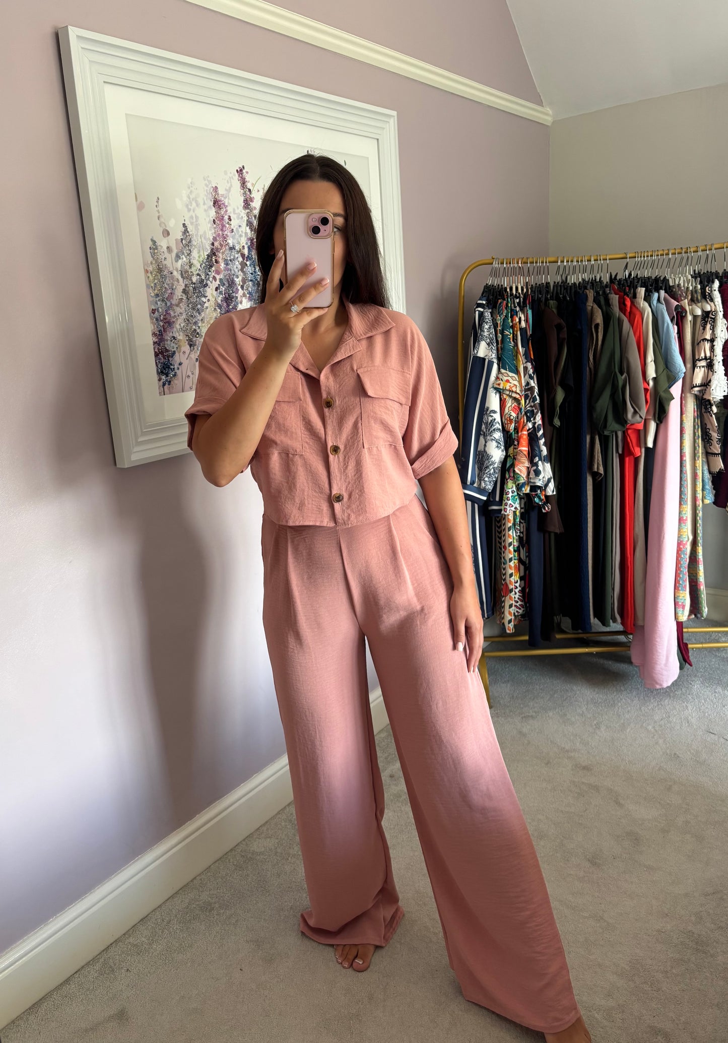 Cropped Loungwear set - pink