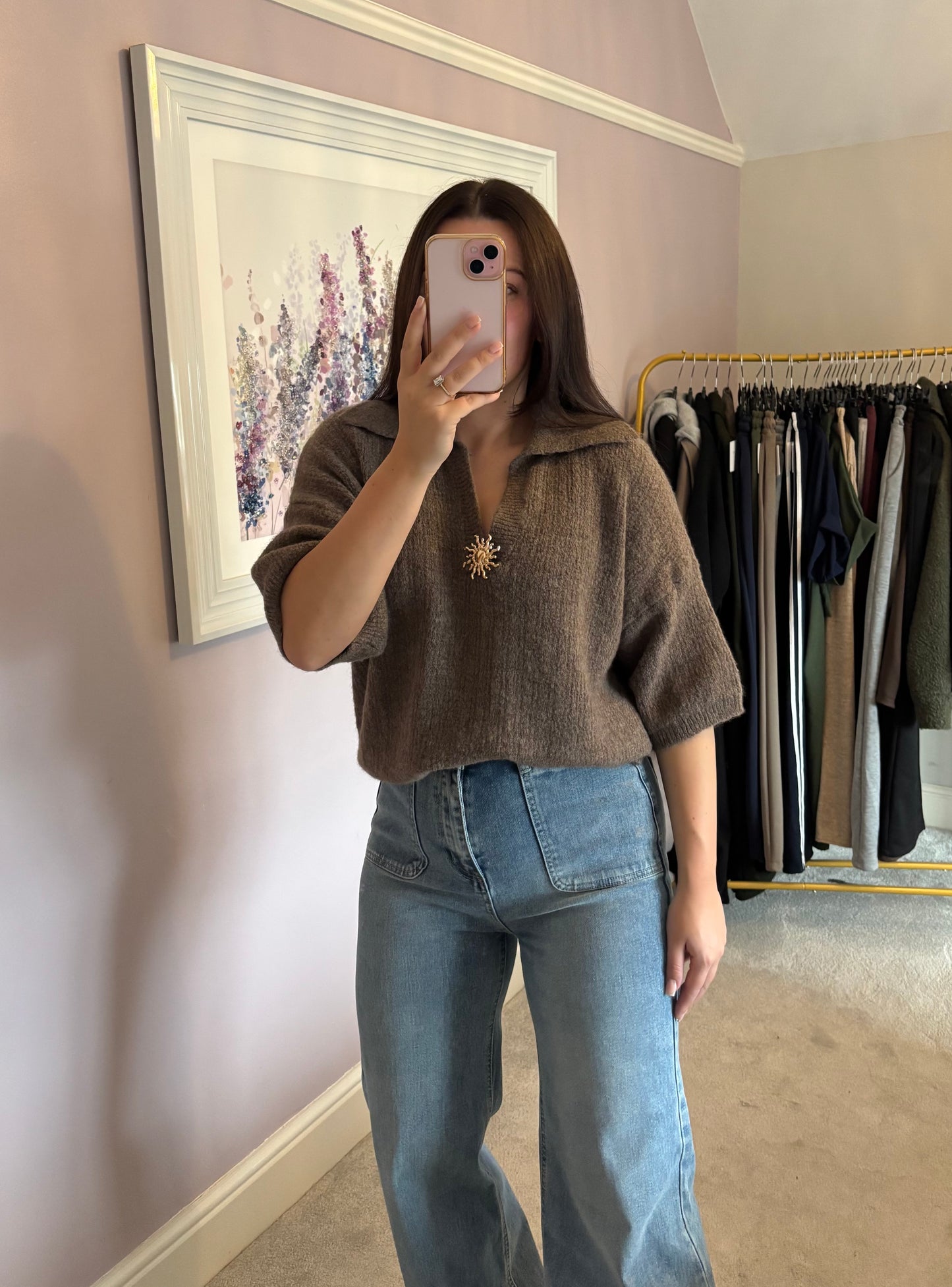 Sleeveless jumper - brown