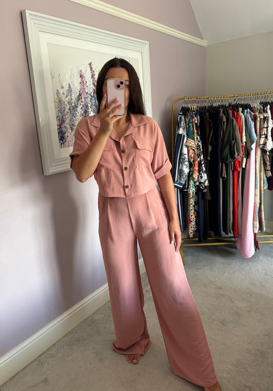 Cropped Loungwear set - pink