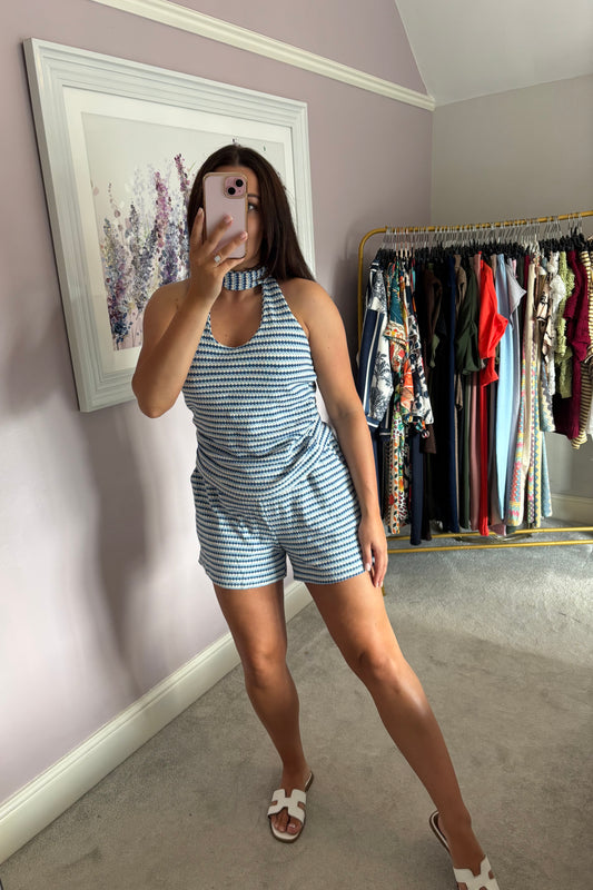 Short and vest set - blue